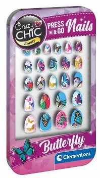 Clementoni Crazy Chic Press & Go Nagels - Vlinders