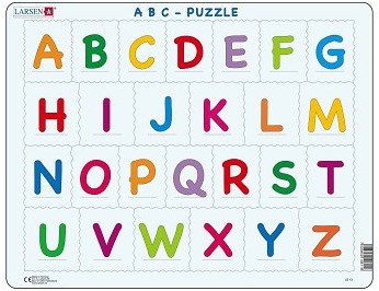 Jigsaw puzzle educational learn to read alphabet 26 pieces cardboard