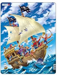 Jigsaw puzzle pirate ship cardboard 30 pieces kids educational toy