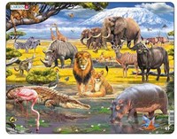 Jigsaw puzzle animals African Savanna cardboard 43 pieces educational