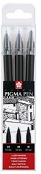 Sakura fineliner black Pigma Pen set 3 pieces - permanent ink