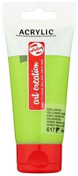 Acrylic paint tube yellow green 75ml painting creative crafting