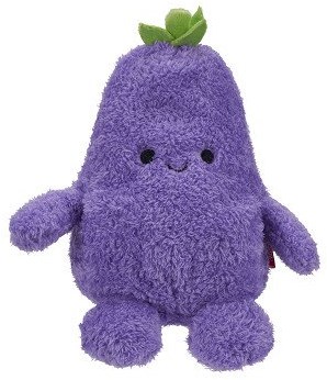 Plush eggplant cuddly toy Bumbumz - soft toy plush 19cm
