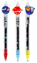 Erasable ballpoint pen space blue red black plastic kids