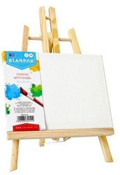 Canvas painting creative toy with easel 18x24cm cardboard