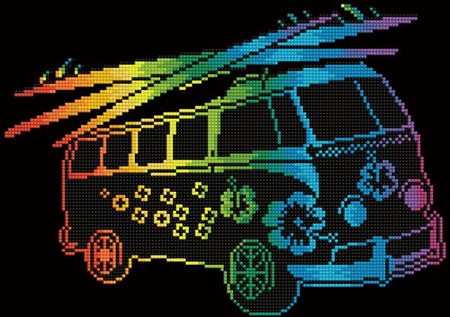 Diamond Dotz diamond painting Cool Combi complete kit with frame