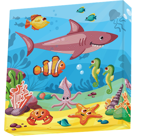 Diamond Dotz diamond painting hobby kit ocean 28x28cm complete set-3