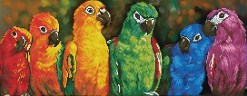 Diamond Dotz Diamond Dotz - Rainbow Parrots