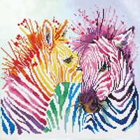 Diamond Dotz Diamond Dotz - Rainbow Zebras