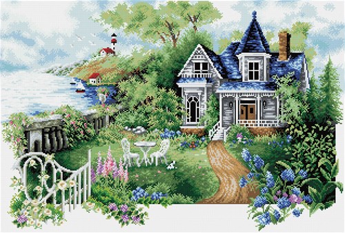 Diamond Dotz diamond painting Summer Hideaway large landscape kit