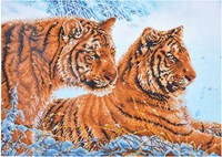 Diamond Dotz Diamond Dotz - Tigers In The Snow