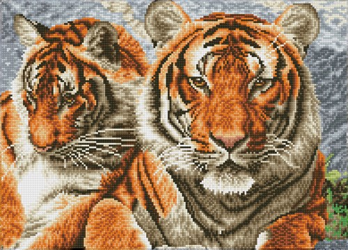 Diamond Dotz Diamond Dotz - Tigers  - Pre-Framed Kit