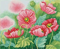 Diamond Dotz Diamond Dotz - Watercolour Poppies - Pre-Framed Kit