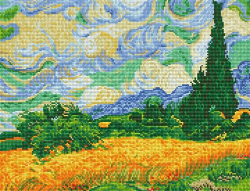 Diamond Dotz Diamond Dotz - Wheat Fields (Van Gogh)