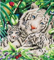 Diamond Dotz Diamond Dotz - White Tiger & Cubs