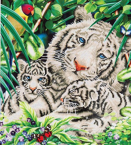 Diamond Dotz Diamond Dotz - White Tiger & Cubs