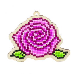 Wizardi Diamond Painting Rose pendant - DIY craft set magnet