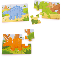Bigjigs Dinosaur (6 Piece Puzzles) 3 Puzzles