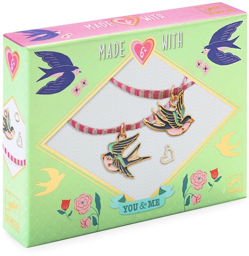 Djeco jewellery set beads bracelets Bird Ribbons children-3