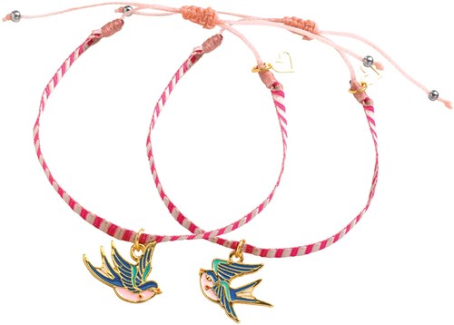 Djeco jewellery set beads bracelets Bird Ribbons children