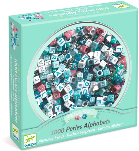 Djeco beads Alphabet beads, Silver - jewelry making set-3