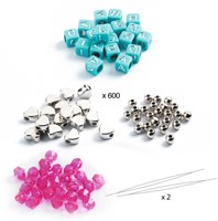 Djeco beads Alphabet beads, Silver - jewelry making set-2