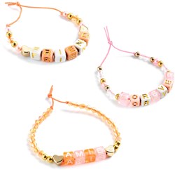 Djeco beads Alphabet beads gold - jewelry making set for kids