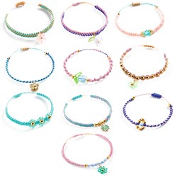 Djeco bracelet set macramé blue - creative jewelry craft kit