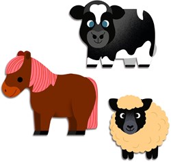 Djeco wooden farm animals - educational toy FSC MIX