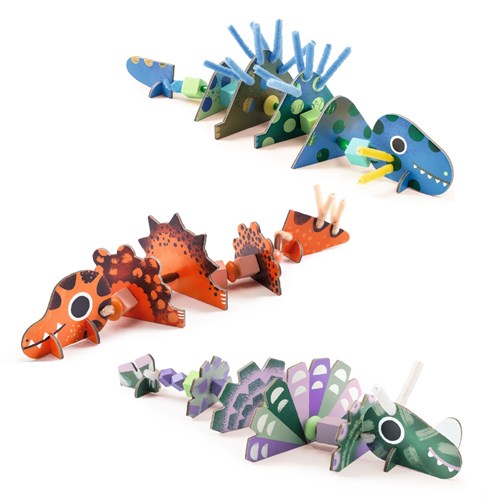 Djeco toy Enfilage - Terribles dinos - FSC MIX bead threading