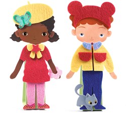 Djeco collage craft set S’habiller de douceur - creative toy