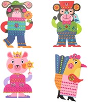 Djeco sticker craft set Sparkles animals - creative kit for kids