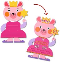 Djeco sticker craft set Sparkles animals - creative kit for kids-2