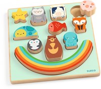 Djeco wooden puzzle Puzz & Boom Rainbow - balance game FSC 100%