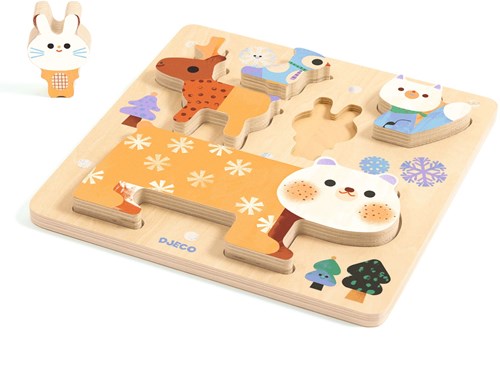 Djeco wooden puzzle WoodyStack - educational toy puzzle for kids