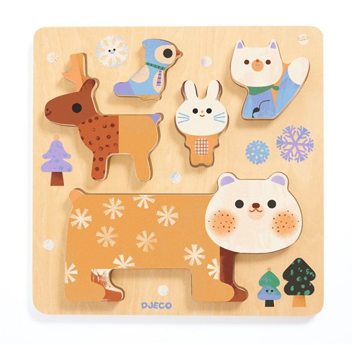 Djeco wooden puzzle WoodyStack - educational toy puzzle for kids-2