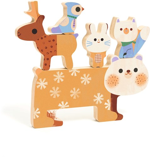 Djeco wooden puzzle WoodyStack - educational toy puzzle for kids-3