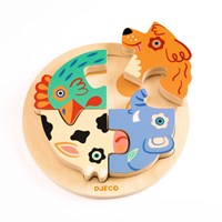 Djeco wooden dog puzzle - educational toy FSC 100%