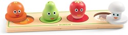 Djeco wooden puzzle - toddler toy Vegi'n'Co with large knobs