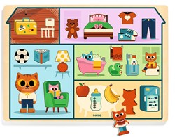 Djeco wooden puzzle house - educational toy puzzle for kids