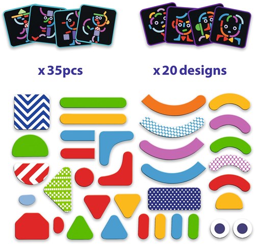 Djeco wooden magnets Geobonhomme - educational toy FSC-2
