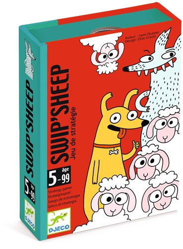 Djeco card game Swip'Sheep - strategic family game FSC MIX-2