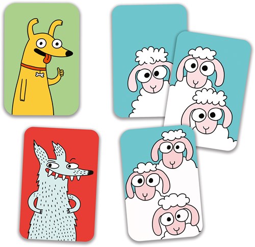 Djeco card game Swip'Sheep - strategic family game FSC MIX