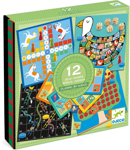 Djeco classic game Classic box 4+ - 12 board games FSC MIX-2