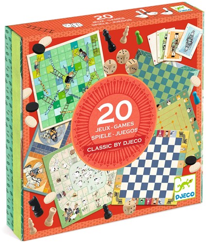 Djeco classic game box - 20 classic board games FSC MIX-2