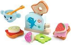 Djeco kitchen toy Kitten breakfast - wooden breakfast set for kids