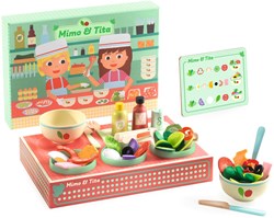 Djeco toy salad bar Mimo & Nina - wooden playset FSC 100%