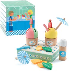 Djeco toy ice cream set - wooden pretend play toy FSC 100%