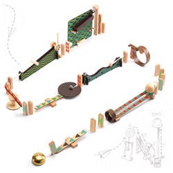 Djeco wooden marble run Zig & Go - Big Boum Wall 48 pcs FSC