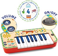 Djeco wooden synthesizer animambo - electronic musical toy FSC-2